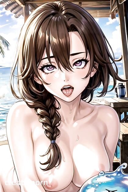 Ying'er from Genshin Impact Shows Ahegao Bliss on Sunny Beach Hentai Adventures