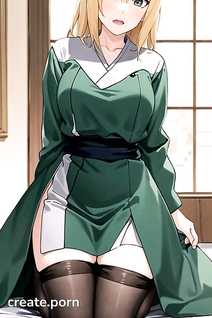 Tsunade in Bunny Costume and Fucking Tight Nylon Stockings Getting Pounded