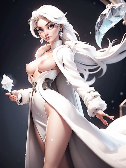 White-Haired Babe with Juicy Tits Casts Magic Spells and Gets Fucked Raw