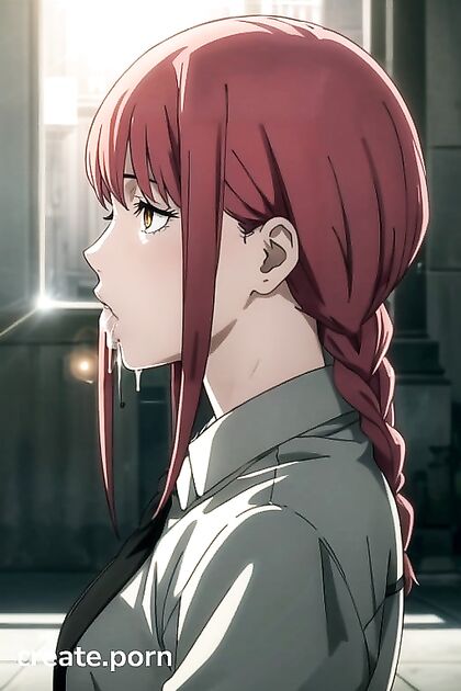 Makima from Chainsaw Man Gets Fucked Senseless, Ultra-Detailed Hentai Mouth Agape Sex Scene