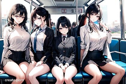 Wild Harem Orgy on the Night Bus, Perverted Hentai Porn Action Unleashed
