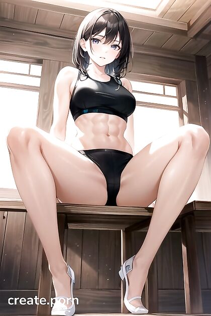 Hentai Babe Spreads Her Legs Wide in Full Body Fit Action