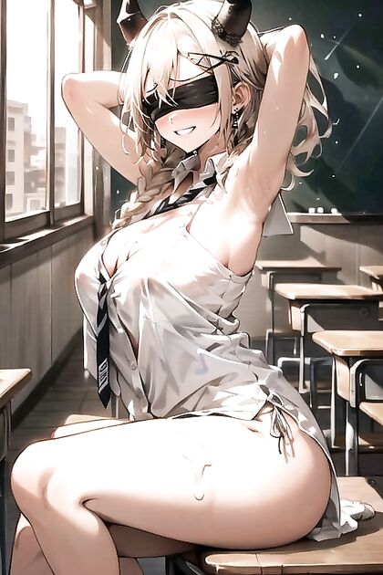 Blindfolded Owari Gets Fucked Raw, Arms Bound and Pussy Drenched in Anime Porn
