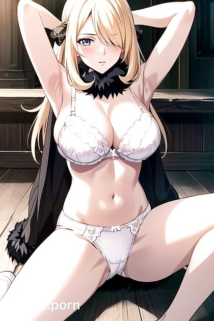 Cynthia's Busty Reveal White Lace TemptationPokémon Seduction