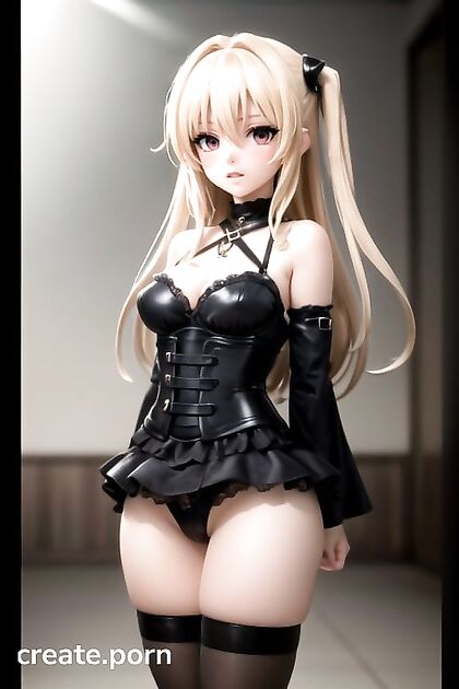Goth Chick Gets Pounded from Below in Golden Darkness Upskirt Hentai Action
