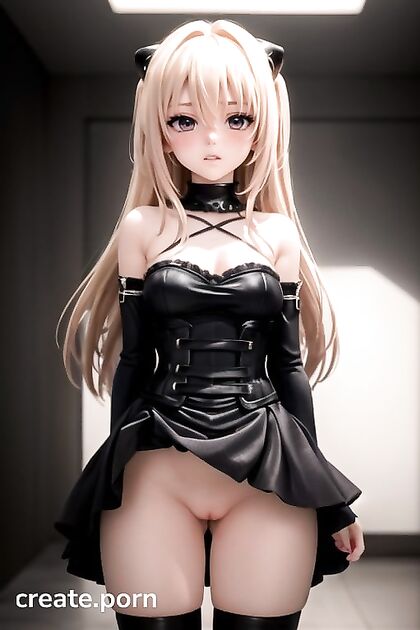 Gothic Desire Unleashed Upskirt in To Love Ru's Dark Realm