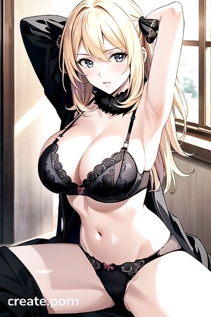 Cynthia's Busty Temptation Black Lace Seduction