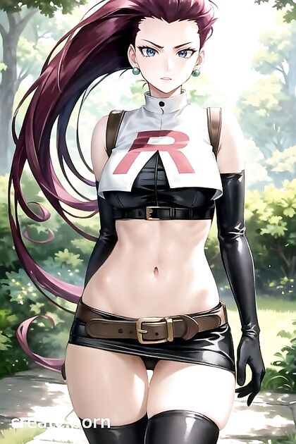 Hot Jessie from Pokemon Seduces with Her Curves and Big Boobs