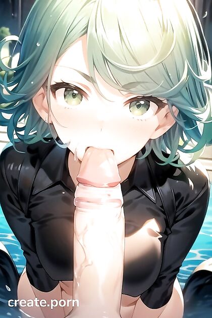 Tatsumaki's Tight Crop Top Tease - A Warm One Punch Man blowjob Fantasy