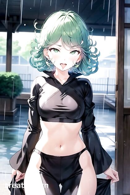 Soaked and Seductive - Tatsumaki's Rainy Day Ahegao Temptation