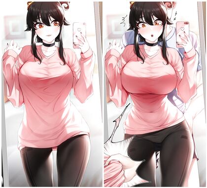 Titty Fucking - Loosie VS Boobies Squeezed in Skintights