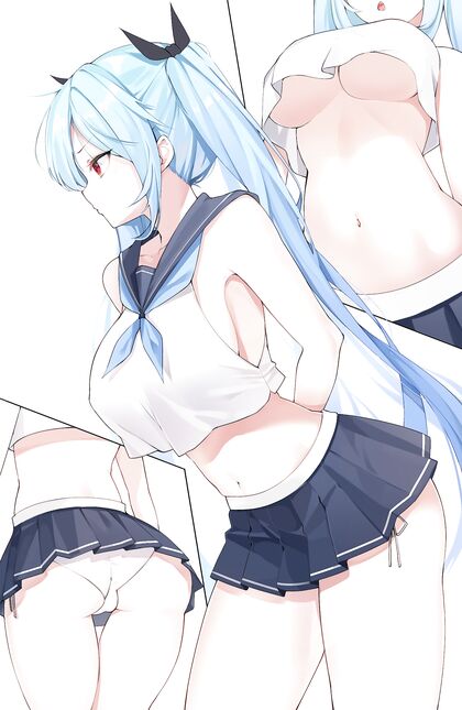 Hornypants Hottie With Sexxxy XXX-Rated Bluenette Doin’ It Doggy Style - PIC