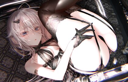 Hella Hot Hentaified Black Lace Panty Showdown