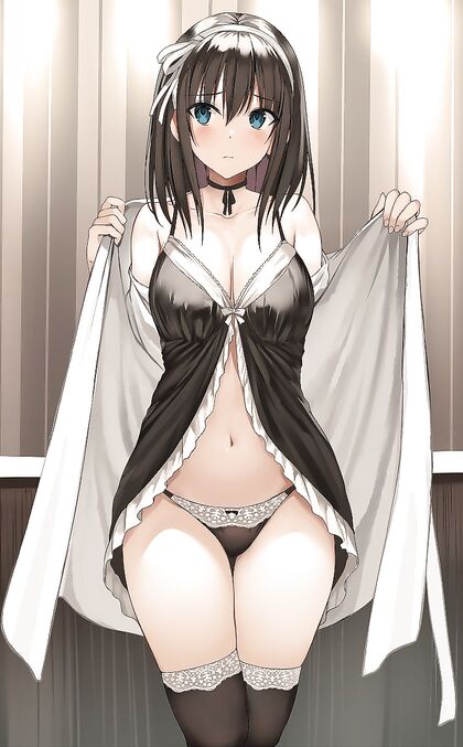 Holy Shitting Tsunami! Hentaified Fap-Worthy Pic of Sexxxy Sultry Seductress in Erotic BDSM Play with Her Luscious Lips Around His Rigid Rod