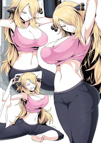 Busty MILF Cythnia getting her sweat on! Hentaixxx PIC