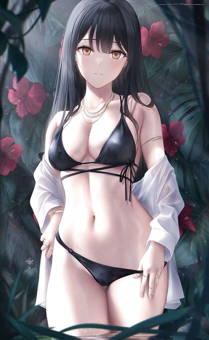 Hella Hot Hentai XXX Black Bikini Slut in Wet & Wild Action!