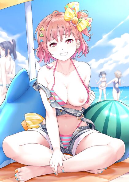 Damnn Cutee Wearin Thotties on da Beach! Hentaayy XXX Pic!