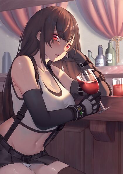 Pound Yo Bae at Hooters - XXX Porn Pic of Chick Sipping on Beer w/Tits Out