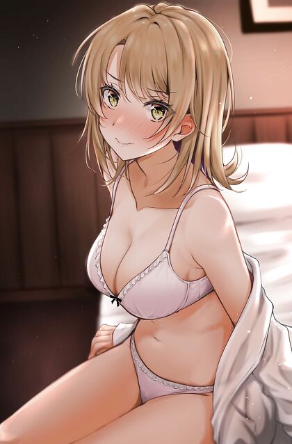 Holy shitl! I can see every curve of her body through this sheer fucking lace bra-and panty set!