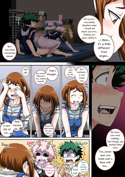 Deku Fucks Uraraka and Mineta in Teen 18+ Pussy Fun - My Hero Academia Hentai Manga