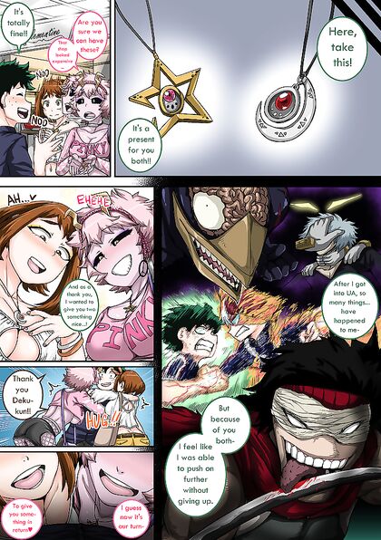 Deku Fucks Uraraka and Mineta in Teen 18+ Pussy Fun - My Hero Academia Hentai Manga