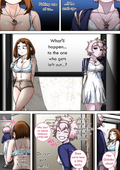Deku Fucks Uraraka and Mineta in Teen 18+ Pussy Fun - My Hero Academia Hentai Manga