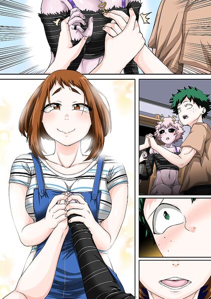 Deku Fucks Uraraka and Mineta in Teen 18+ Pussy Fun - My Hero Academia Hentai Manga