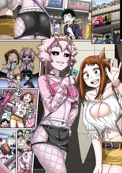 Deku Fucks Uraraka and Mineta in Teen 18+ Pussy Fun - My Hero Academia Hentai Manga