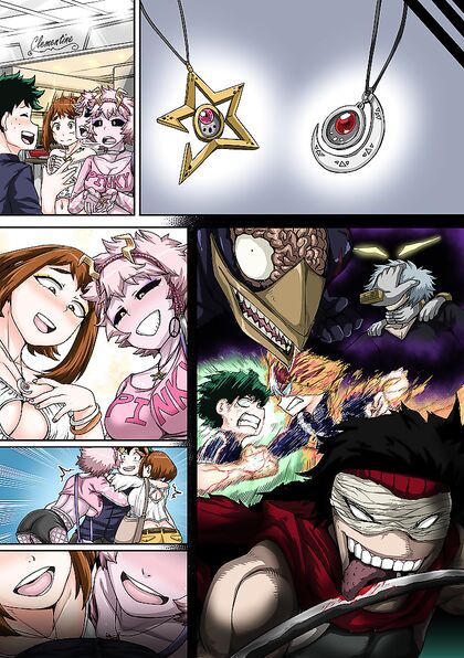 Deku Fucks Uraraka and Mineta in Teen 18+ Pussy Fun - My Hero Academia Hentai Manga