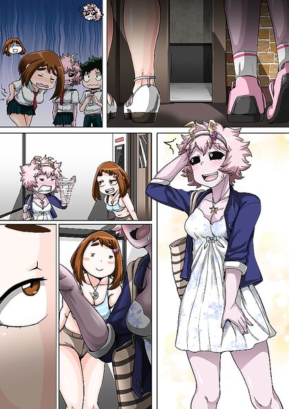 Deku Fucks Uraraka and Mineta in Teen 18+ Pussy Fun - My Hero Academia Hentai Manga