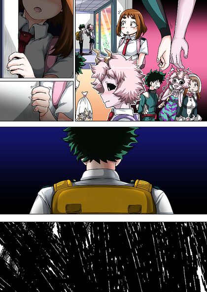 Deku Fucks Uraraka and Mineta in Teen 18+ Pussy Fun - My Hero Academia Hentai Manga