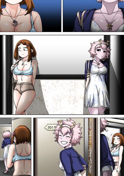 Deku Fucks Uraraka and Mineta in Teen 18+ Pussy Fun - My Hero Academia Hentai Manga