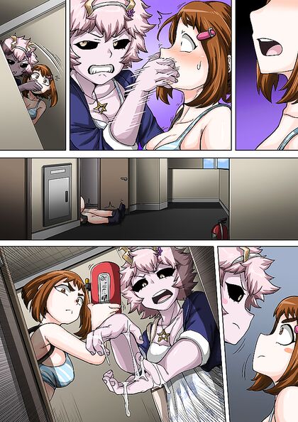Deku Fucks Uraraka and Mineta in Teen 18+ Pussy Fun - My Hero Academia Hentai Manga