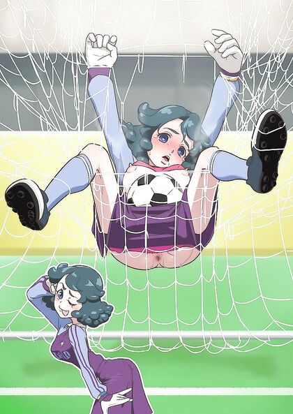 Time-Freezing Bastard Stops Clock for Hot Soccer Goalkeeper Sex Ai Hentai Image