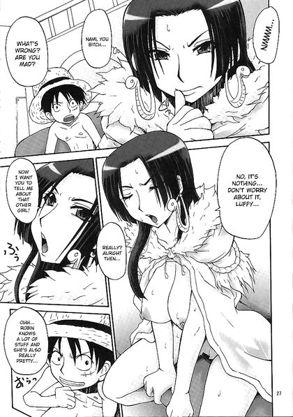Boa Hancock Double Penetrated by Luffy Imposters in Sensual Hentai Manga