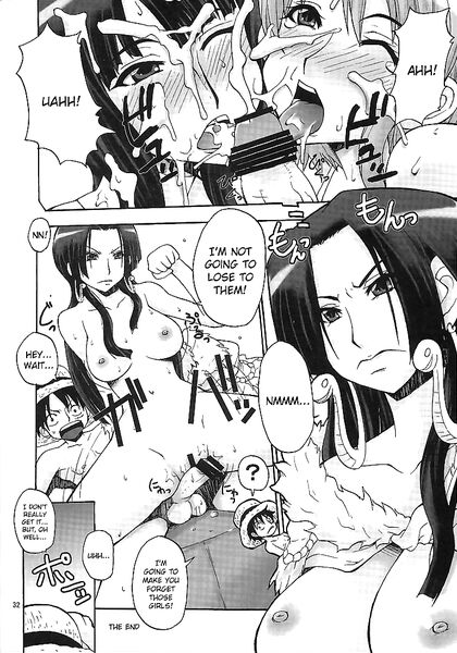 Boa Hancock Double Penetrated by Luffy Imposters in Sensual Hentai Manga