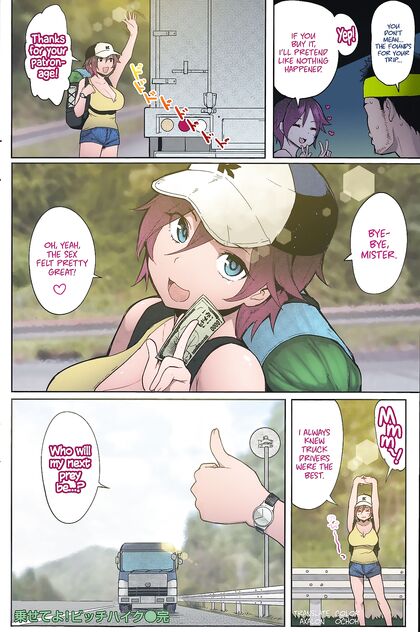 Busty Hitchhiker Satisfies Truck Driver with Blowjob and  Fucking - 21 Hot Pics