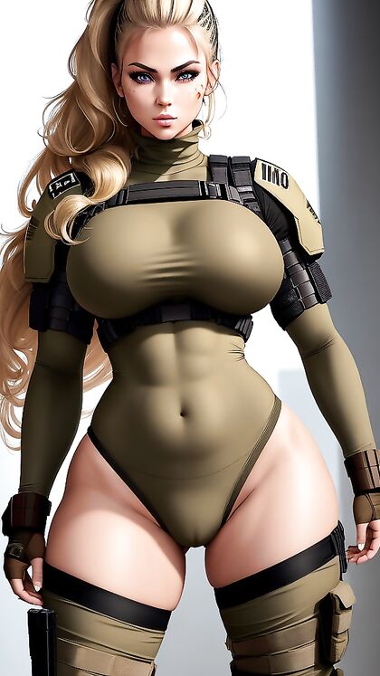 Sexy Blonde Military Babes With Big Boobs Dominate the Battlefield