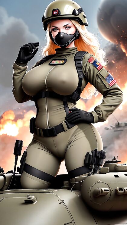 Sexy Blonde Military Babes With Big Boobs Dominate the Battlefield