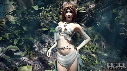 Sexy Elf Lesbians Enjoy steamy 3D Sex Rendezvous in the Forest
