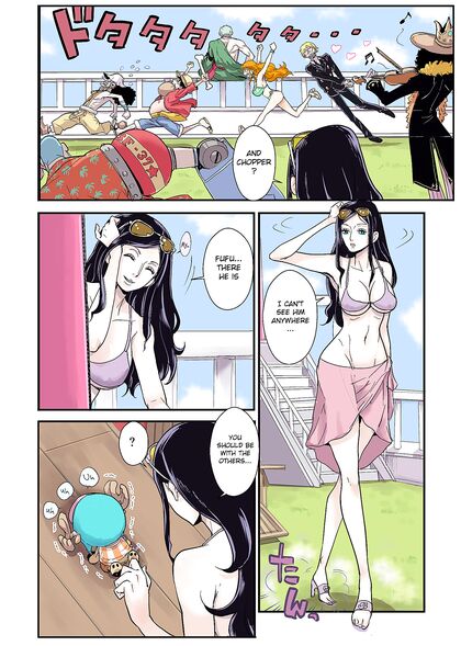 Chopper from One Piece Goes Wild Fucking Robin with His Beast Cock - Sex Comics