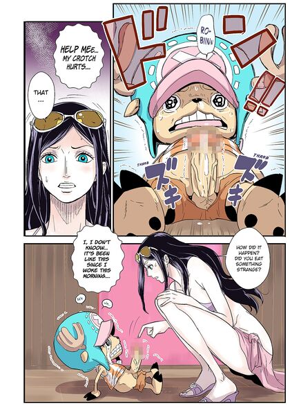 Chopper from One Piece Goes Wild Fucking Robin with His Beast Cock - Sex Comics