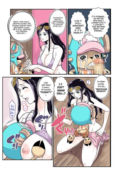 Chopper from One Piece Goes Wild Fucking Robin with His Beast Cock - Sex Comics