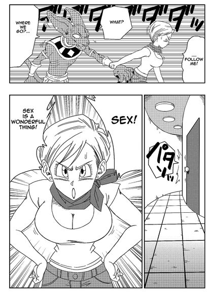 Bulma Fucks Beerus's Massive Dick to Save Earth in XXX Comic Adventure