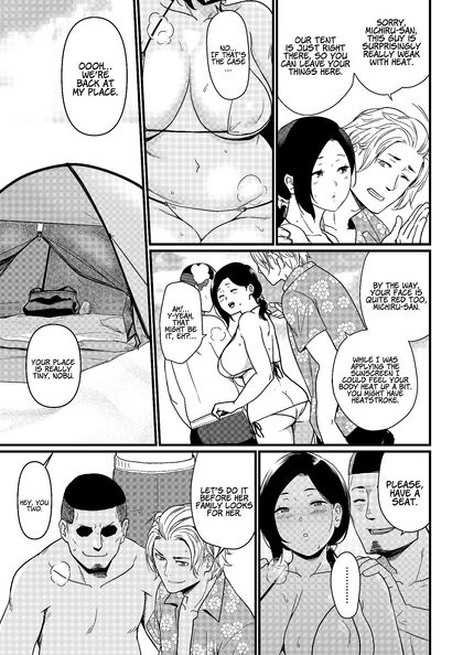 Busty Milf from Hentai Fucked in Tent by Two Guys While Husband Away - 73 Pics