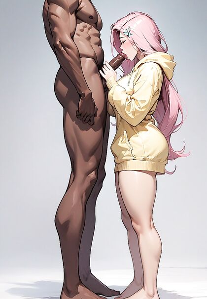 Blowjob in Hoodie Captured from the Side in Hentai AI Picture