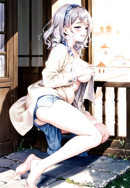 Sunny's Seductive Side Profile in Dimly Lit hentai AI Picture