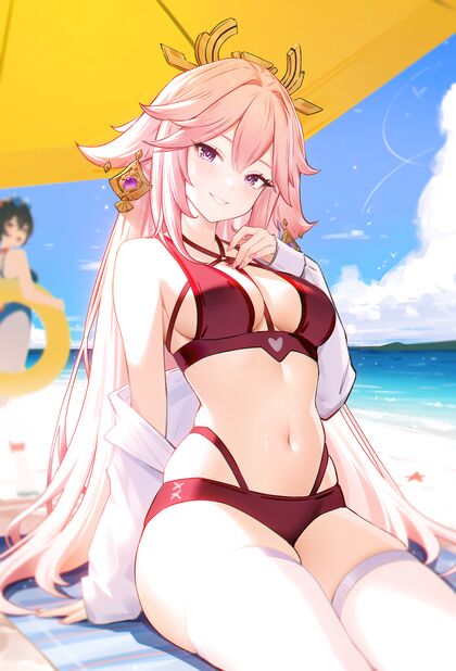Screaming Orgasmic XXX Summer Babe - Hentaigirl Sizzles in Naughty Beach Pic