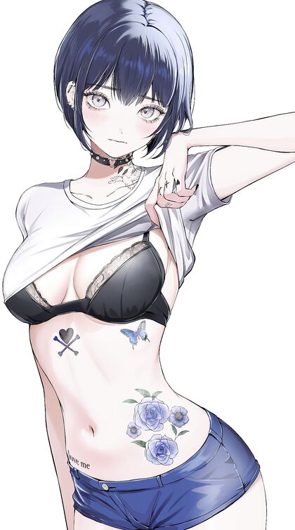 Tatted Tease Shows Off Her XXX Ink in Steamy HEntAI Pic