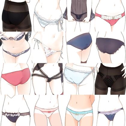 Holy Shotty Piss-Soaked Honeysuckle! It’sa XXX Pic of Frisky Chicks in Different Coloured Crotch Gear!